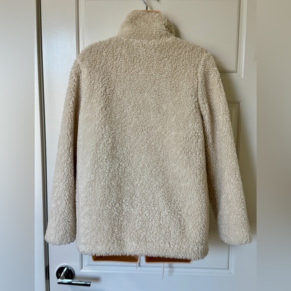 Madewell Cream Sherpa Jacket with Brown Check size S - Picture 7 of 10